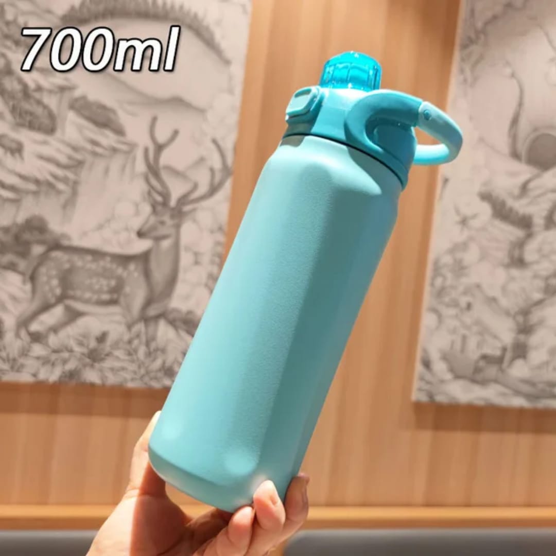 Gourde Sportive 700ml avec Paille Rétractable - Bouteille Isotherme Sans BPA