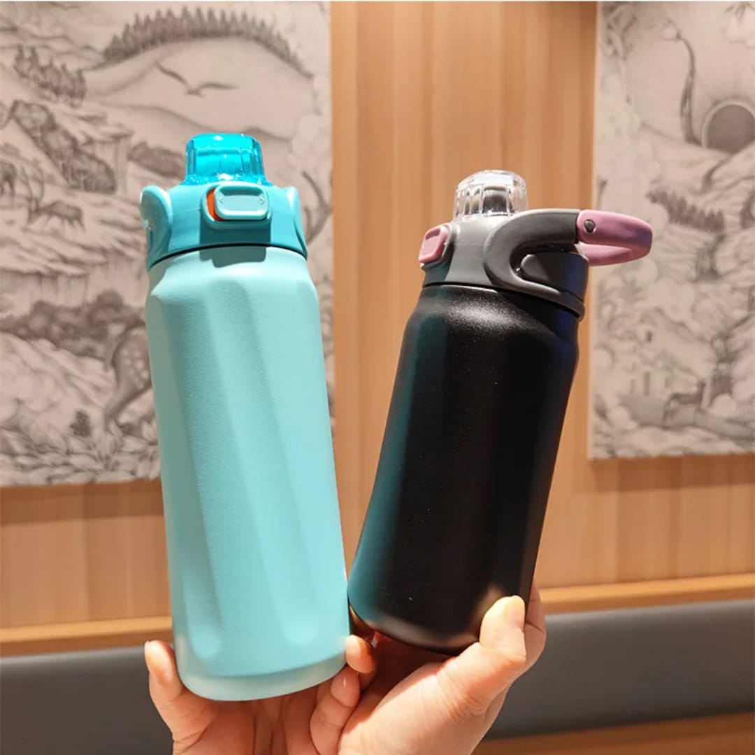 Gourde Sportive 700ml avec Paille Rétractable - Bouteille Isotherme Sans BPA