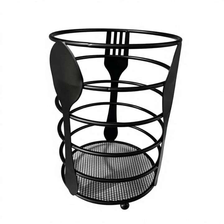 Range-Couverts Design en Métal Noir – Organisateur Ustensiles Cuisine Sénégal