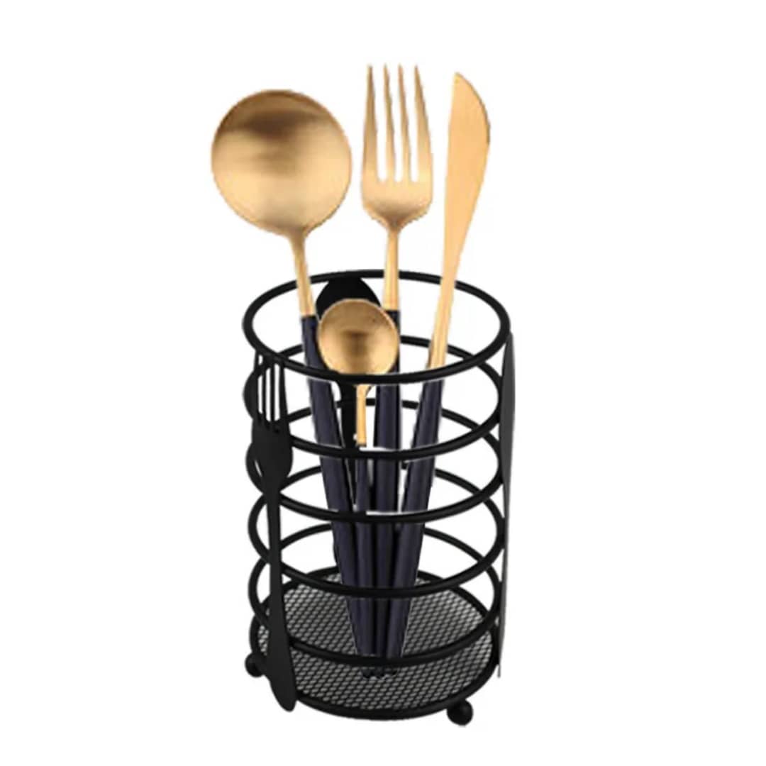 Range-Couverts Design en Métal Noir – Organisateur Ustensiles Cuisine Sénégal