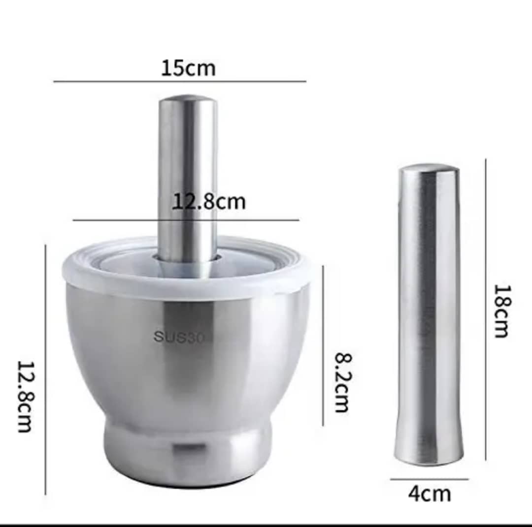 Mortier et Pilon en Acier Inoxydable - Broyeur d&