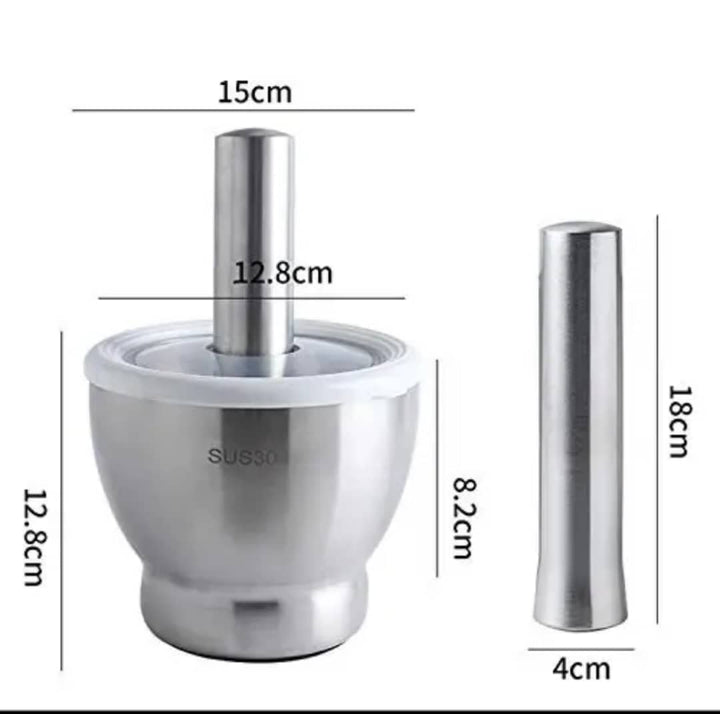 Mortier et Pilon en Acier Inoxydable - Broyeur d&
