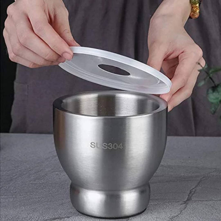 Mortier et Pilon en Acier Inoxydable - Broyeur d&