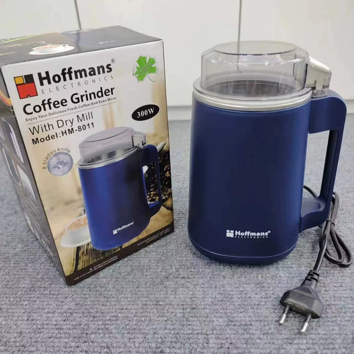 Moulin à Café Électrique Hoffmans HM-8011 300W avec Broyeur à Sec - Bleu