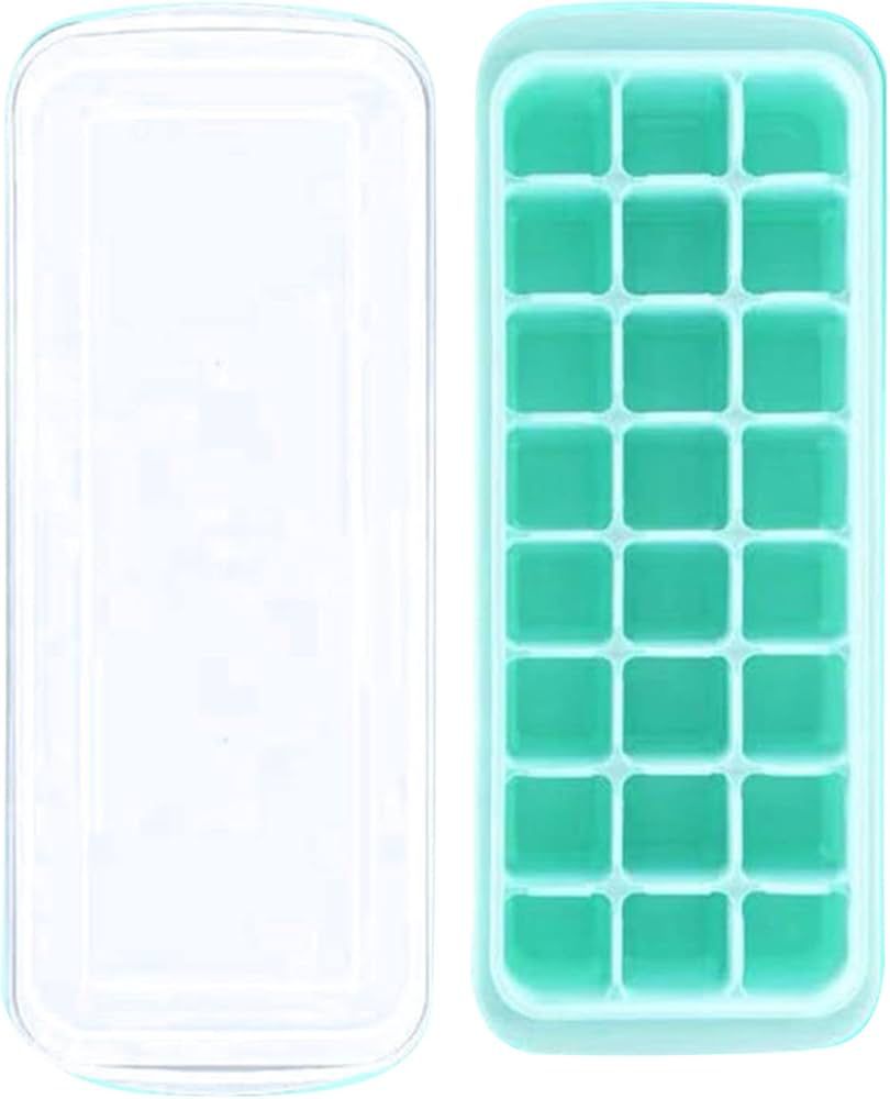 Moule à Glaçons Silicone 21 Cavités avec Couvercle – Rangement Frigo Facile
