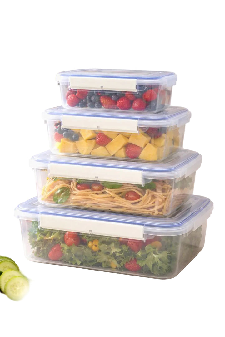 Lot de 4 Boîtes Hermétiques Alimentaires – Conservation Fraîcheur Garantie | La Boutique Secrète