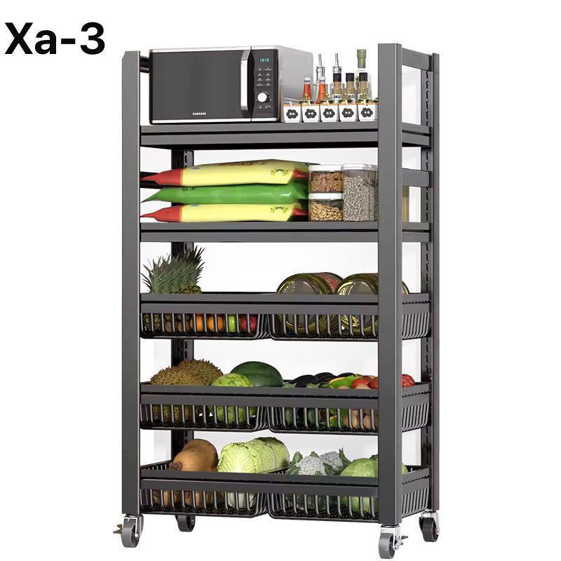 Étagère Chariot Cuisine 4 Niveaux à Roulettes – Rangement Fruits, Légumes &amp; Électroménager
