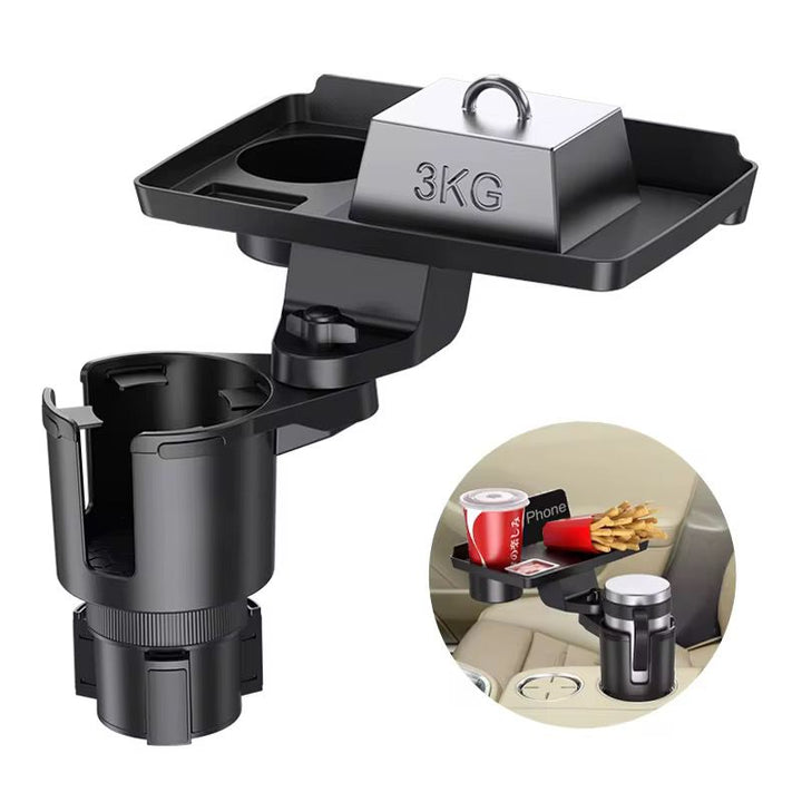 Plateau de Voiture Multifonction avec Porte-Gobelet — Tablette Nomade Rotative 360° pour Repas &amp; Téléphone en Déplacement