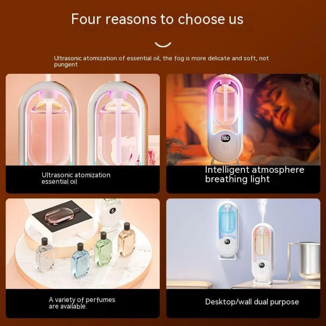 Diffuseur Aromatique LED RGB – Humidificateur Capsule | Atomisation Silencieuse