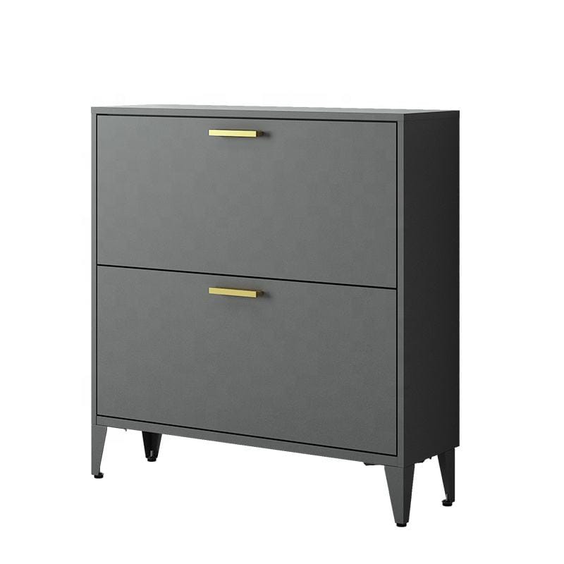 Meuble à Chaussures Métal 2 Abattants – Rangement Entrée Gain de Place | La Boutique Secrète