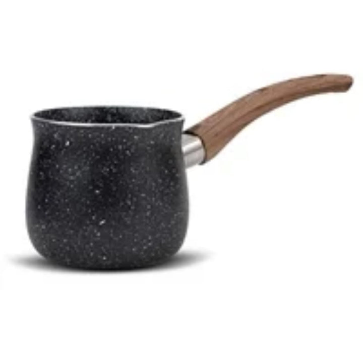 Casserole Turque Antiadhésive Effet Granit 500ml – Manche Imitation Bois | Lait, Café, Sauce