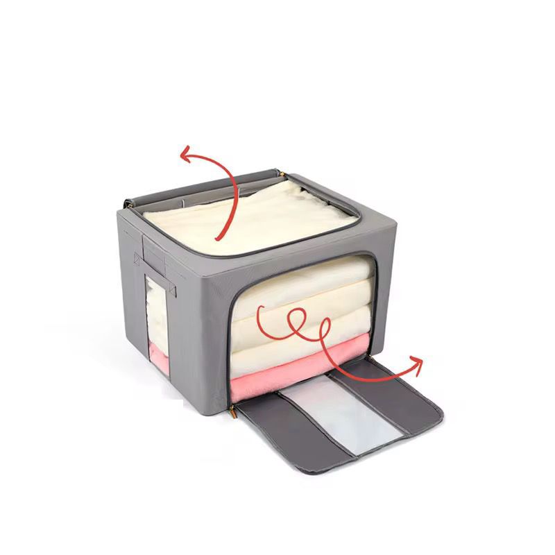 Boîte de Rangement Plastique avec Fenêtre et Double Ouverture – 50x40x32 cm