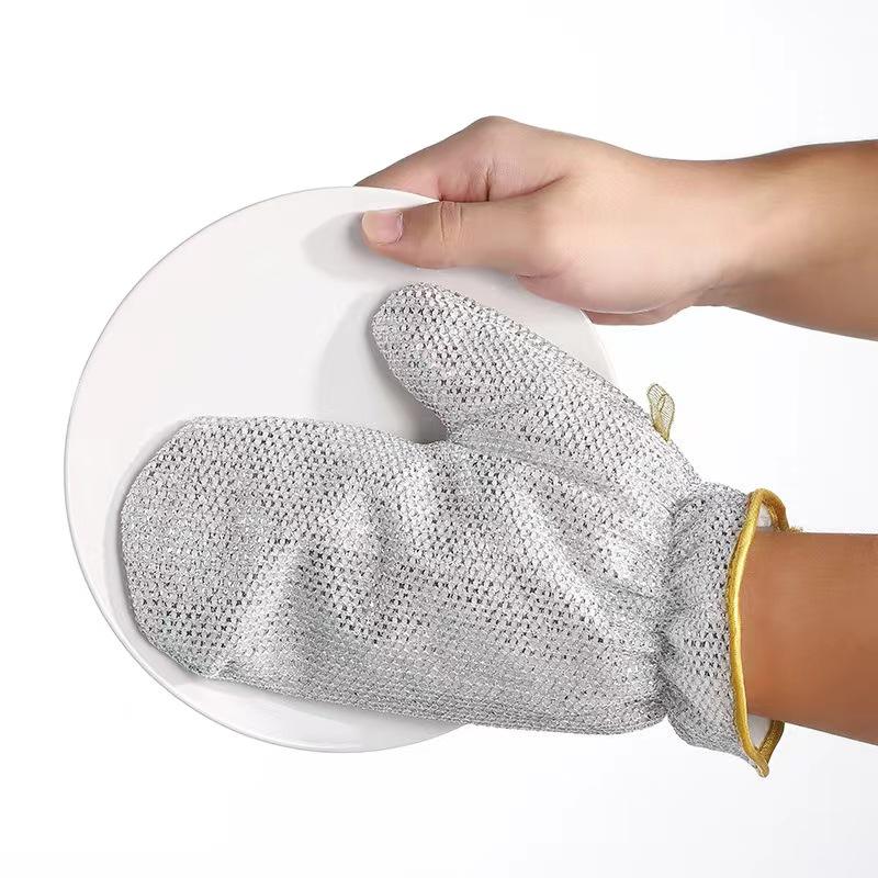 Pack Nettoyage Cuisine Ultra Efficace – Éponge Métallique Anti-Rayures + Gant + Lingettes Réutilisables