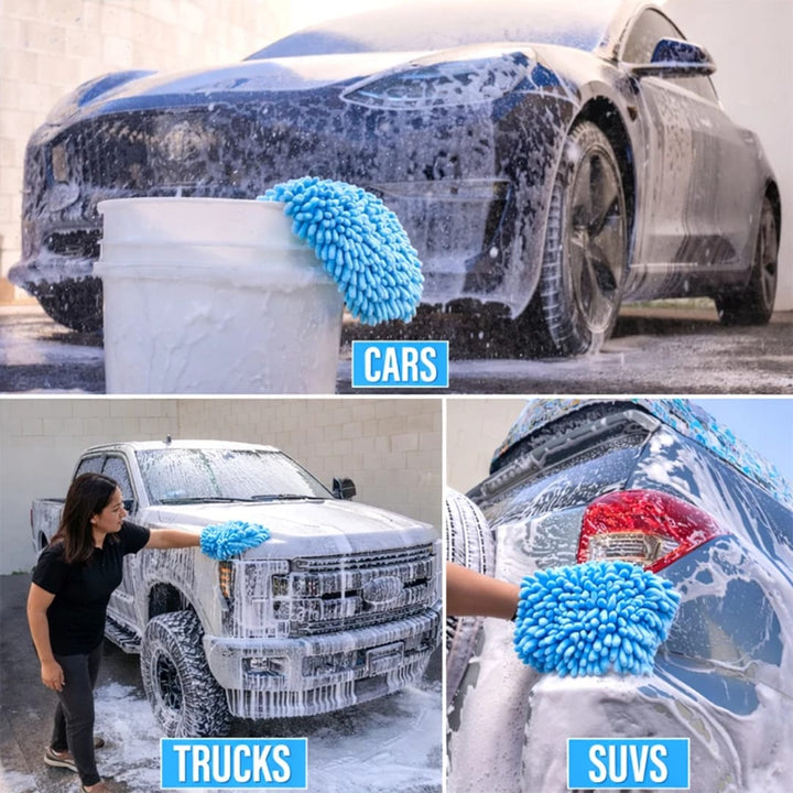 Gant de Lavage Voiture en Microfibre Chenille – Nettoyage Doux &amp; Efficace