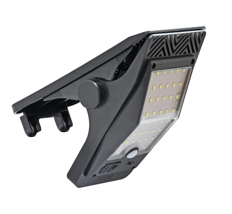 Lampe Solaire LED Détecteur de Mouvement – Clip &amp; Mural IP44 | Recharge USB-C