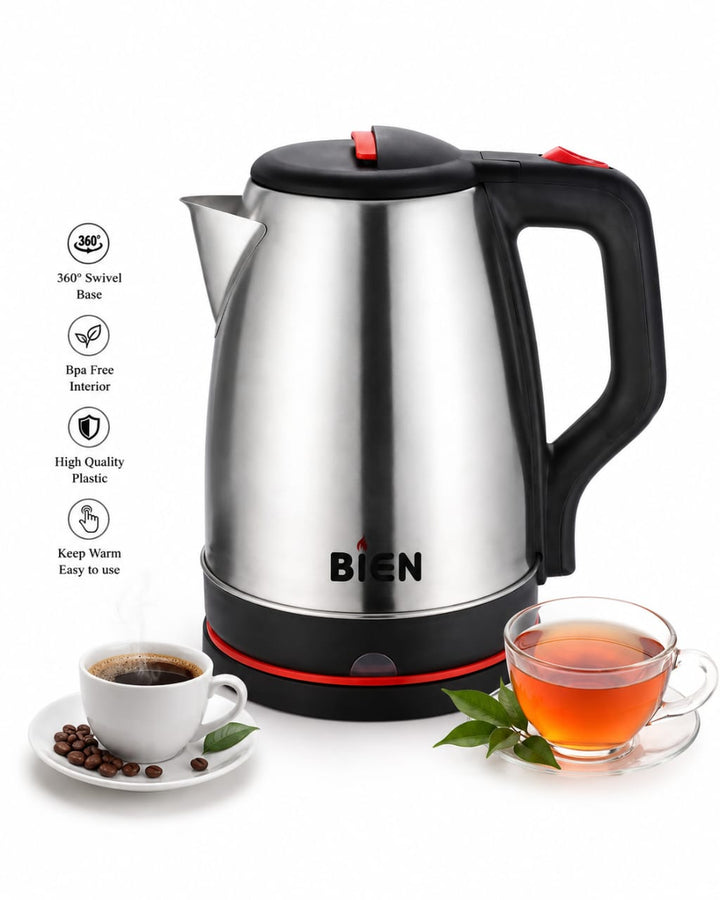 Bouilloire Électrique Inox BIEN CE-620 2L – Chauffe Rapide Sans BPA