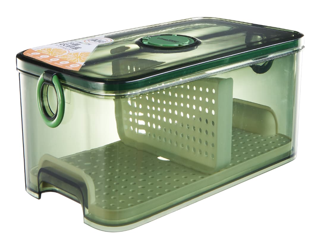 Boîte de Rangement Fraîcheur Réfrigérateur LONGSTAR 8L – Plateau Égouttoir Intégré