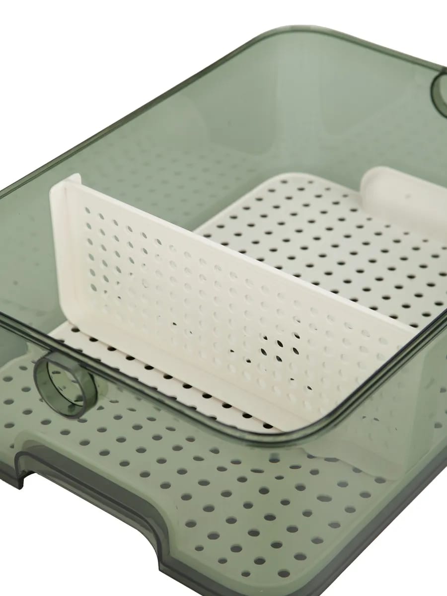 Boîte de Rangement Fraîcheur Réfrigérateur LONGSTAR 8L – Plateau Égouttoir Intégré