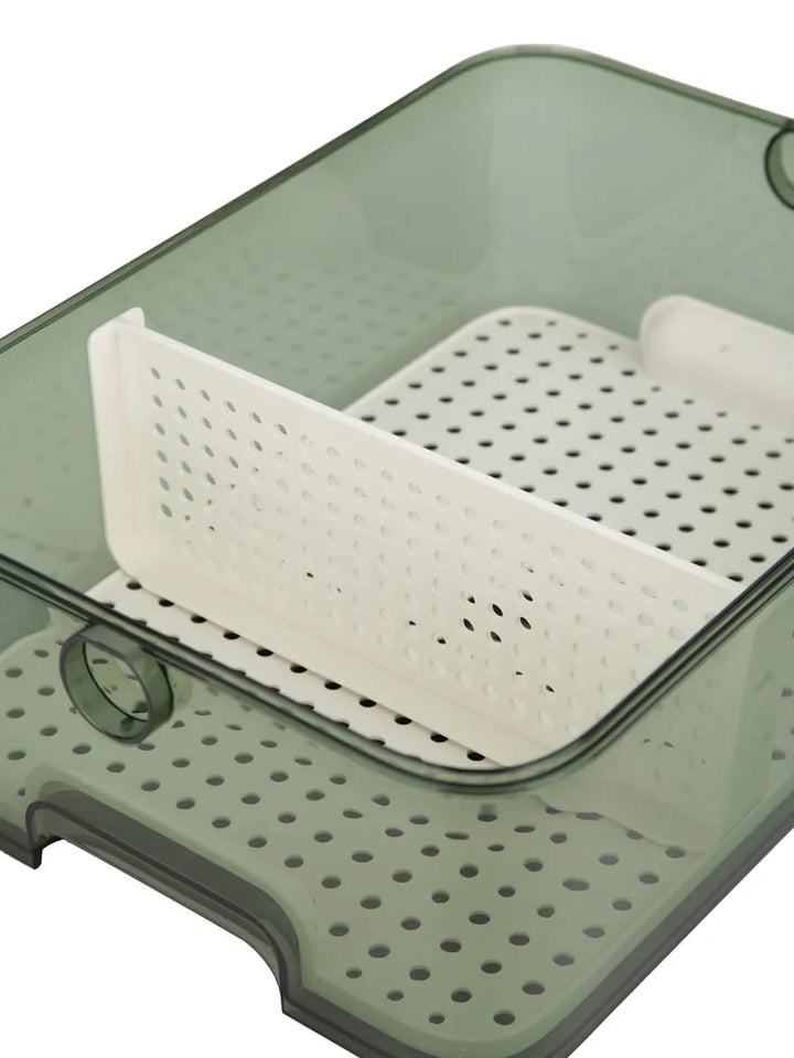 Boîte de Rangement Fraîcheur Réfrigérateur LONGSTAR 8L – Plateau Égouttoir Intégré