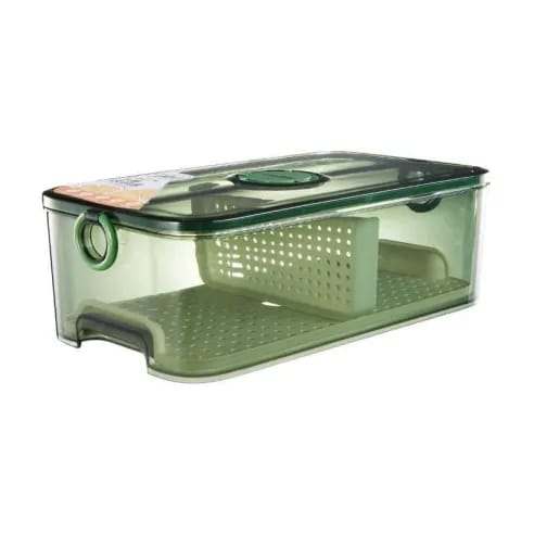 Boîte de Rangement Fraîcheur Réfrigérateur LONGSTAR 8L – Plateau Égouttoir Intégré