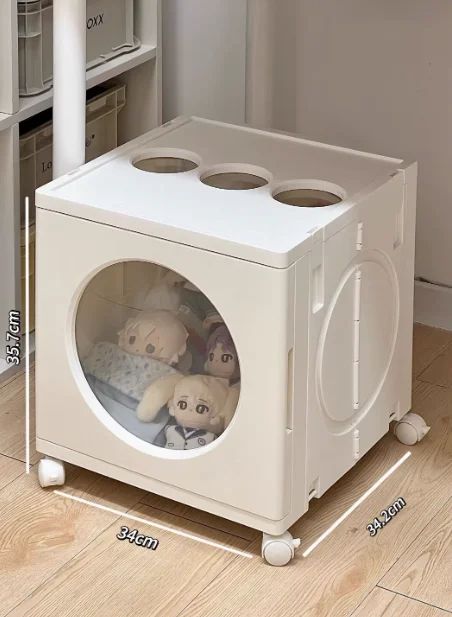 Armoire de Rangement Pliable 3 Niveaux avec Roulettes – 101,5 cm