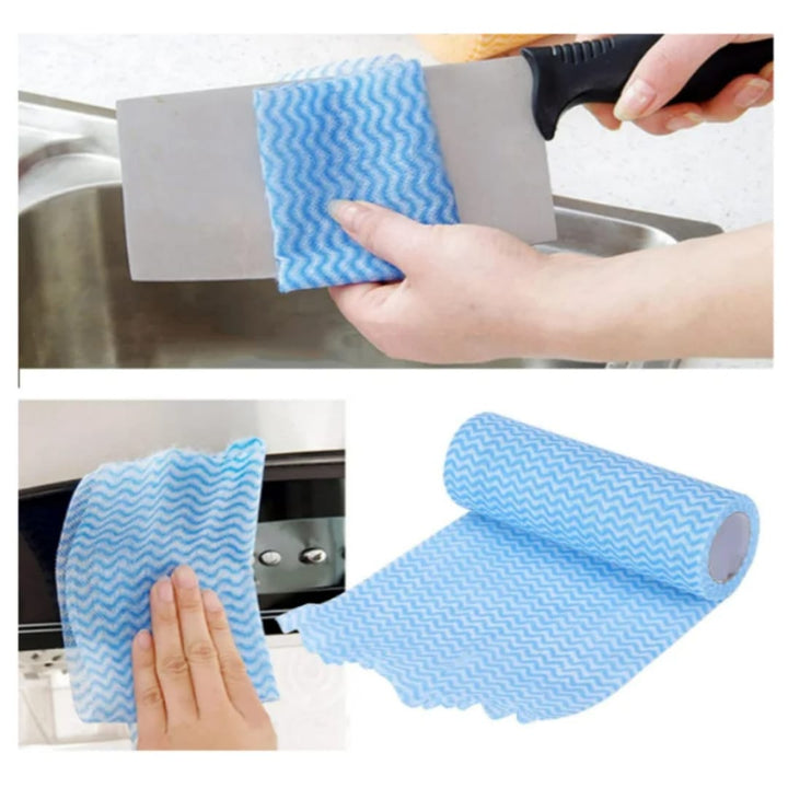 Lingettes Nettoyantes Réutilisables 50 Feuilles – Rouleau Heavy Duty Multiusage