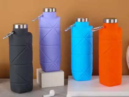 Gourde Pliable en Silicone 600ml – Légère, Compacte &amp; Réutilisable