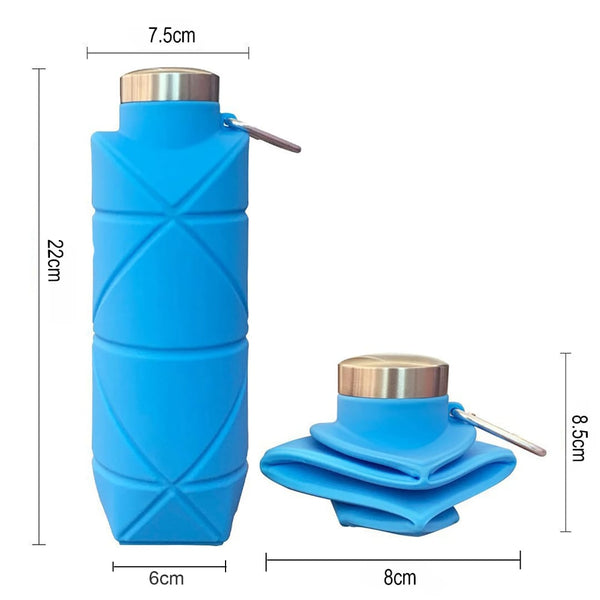 Gourde Pliable en Silicone 600ml – Légère, Compacte & Réutilisable