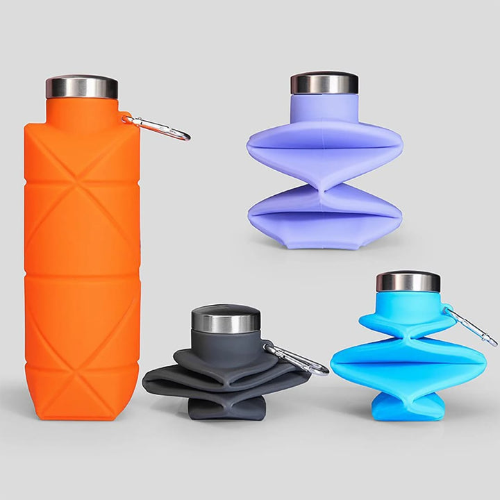 Gourde Pliable en Silicone 600ml – Légère, Compacte &amp; Réutilisable
