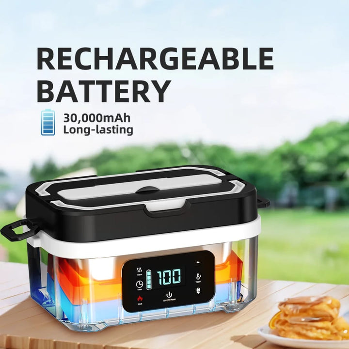 Lunch Box Chauffante Électrique 30 000 mAh – Acier Inox 316 | La Boutique Secrète