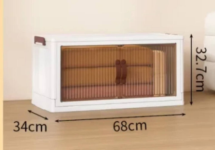 Armoire de Rangement 5 Niveaux avec Roulettes – Meuble Organiseur Empilable Transparent 48cm