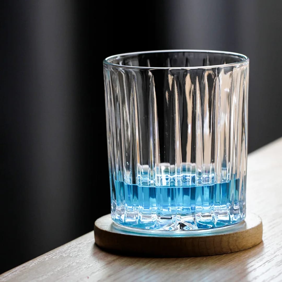 Verre Whisky Côtelé en Cristal — Set Élégant pour la Maison