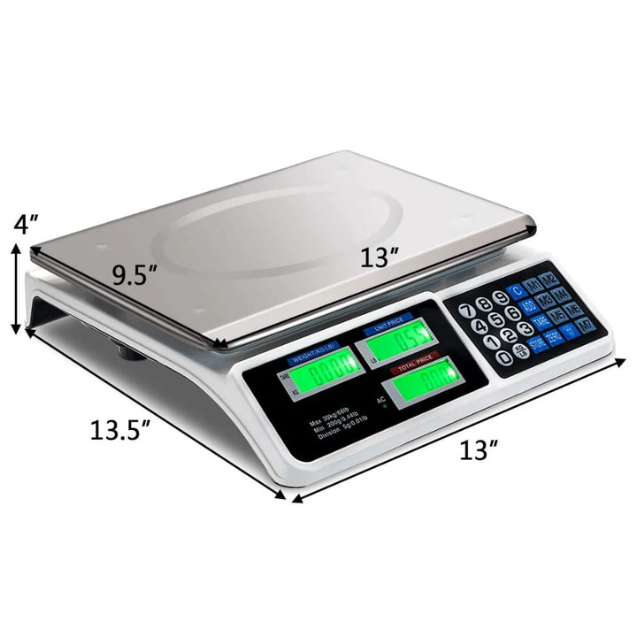 Balance Digitale Professionnelle 40kg — Pesée Précise &amp; Calcul de Prix Automatique