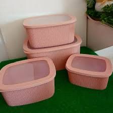 Set 4 Boîtes Rangement Cuisine Hermétiques - 1,2L à 6L - Anti-Odeurs Frigo