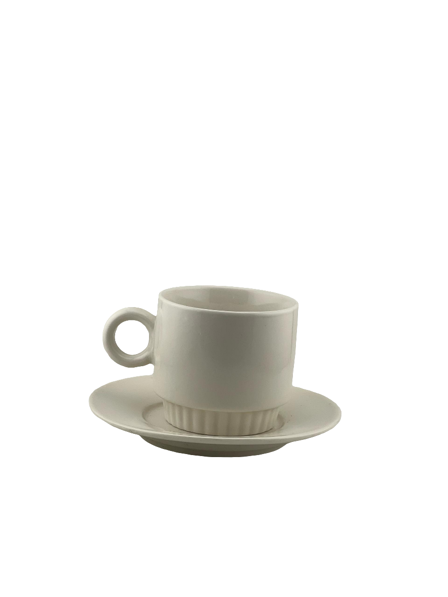 Lot de 6 Tasses à Café en Porcelaine avec Soucoupes – Élégance et Raffinement - La boutique secrète