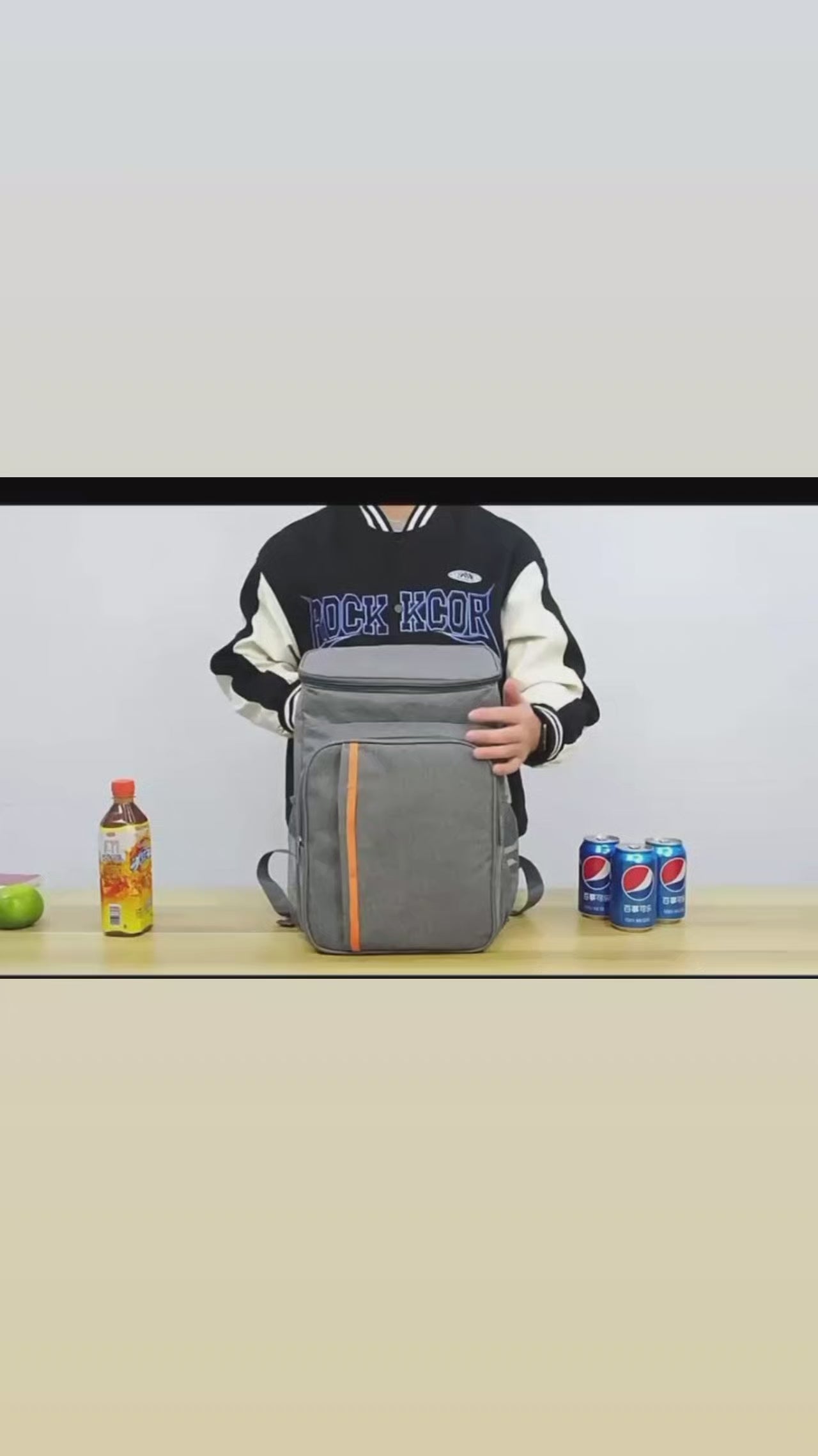 Sac Isotherme 18L Gris - Glacière Portable pour Repas et Pique-nique Famille Sénéga l