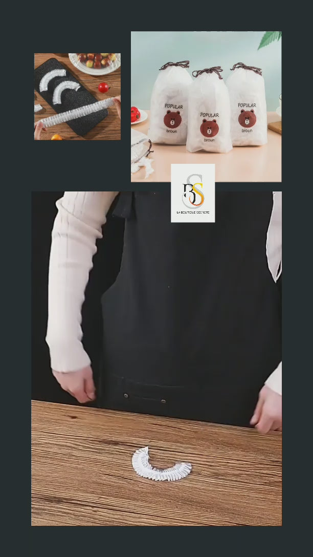 Sachets Cellophane Réutilisables – Lot 100 Pièces | Zéro Gaspillage, Frigo Impeccable