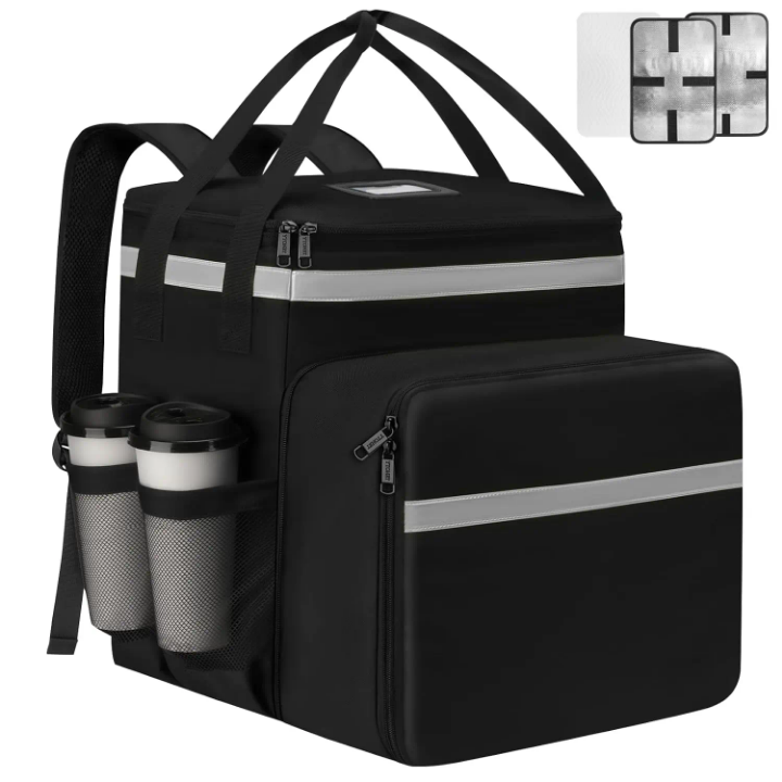 Sac de Livraison Isotherme avec Poche Extensible – Grande Capacité 41x35x26 cm