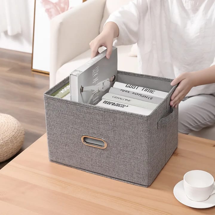Boîtes de Rangement en Tissu avec Couvercle – Grande Capacité