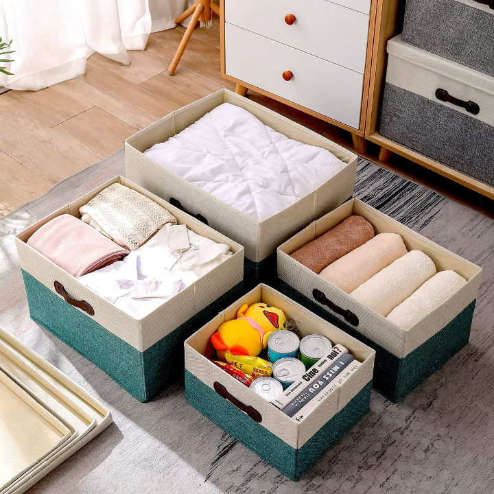 Boîte de Rangement Pliable avec Couvercle – Organiseur Maison & Chambre