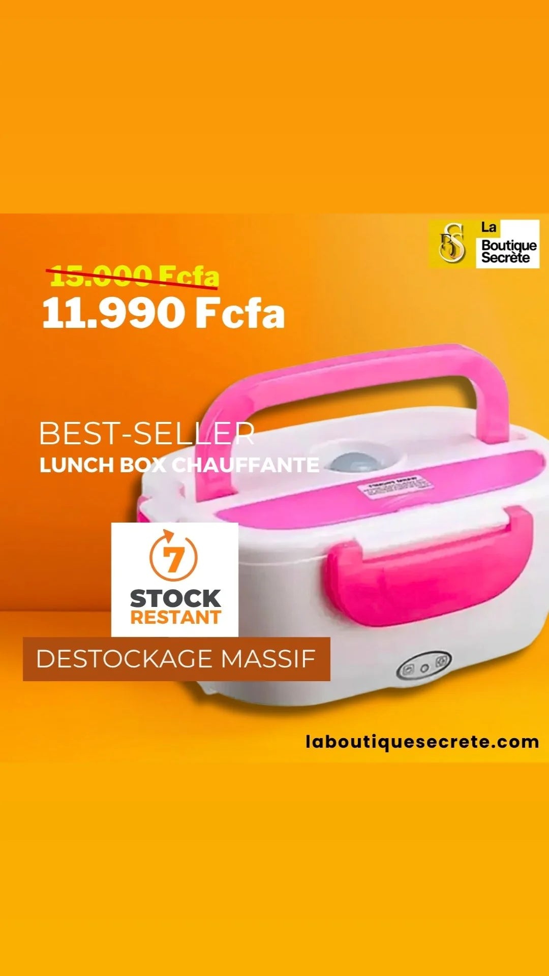 Lunch Box Chauffante Electrique en Acier Inoxydable de Qualité Alimentaire pour Repas Chaud avec prise pour voiture