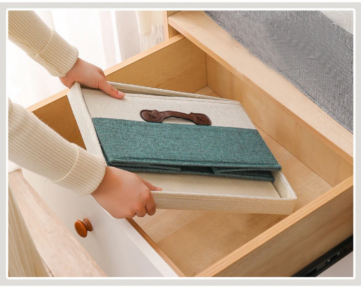 Boîte de Rangement Pliable avec Couvercle – Organiseur Maison & Chambre