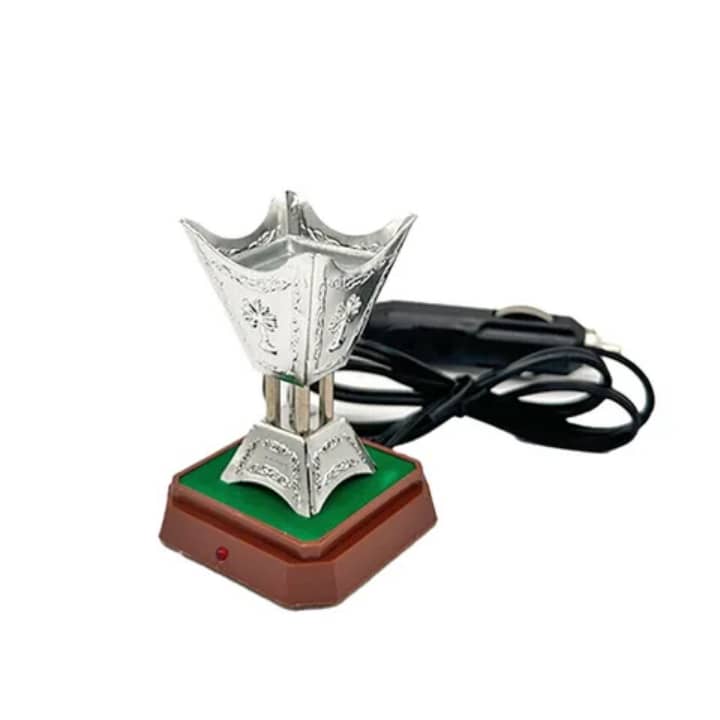 Brûleur d’encens électrique pour voiture – Diffuseur de bakhour 12V élégant et sans fumée