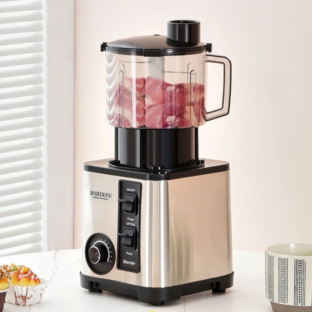 Blender Multifonction 6 en 1 BARDEFU – 9500W, Moteur Cuivre 9525, Capacité 3L | Mixeur, Presse-agrumes, Extracteur, Hachoir