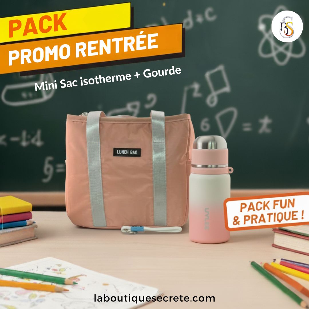 Pack Promo Rentrée – Mini Sac Isotherme + Gourde Réutilisable