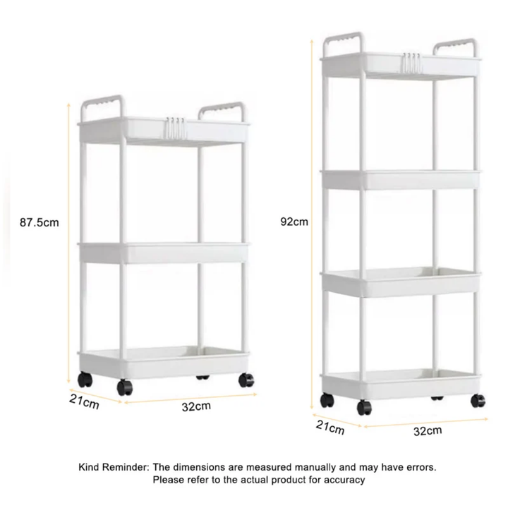 Étagère de Rangement Multi-Niveaux sur Roulettes – Chariot Cuisine & Maison Pratique et Élégant