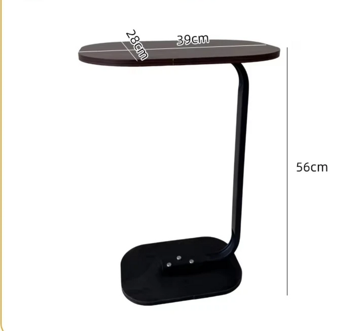 Table d’appoint en bois laminé – Design moderne en forme de C