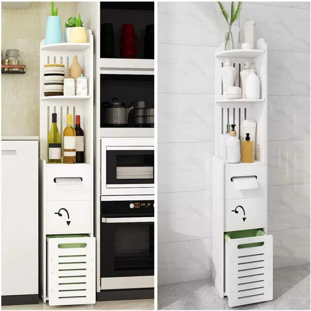 Colonne de Rangement Étroite 120 cm – Salle de Bain &amp; Couloir