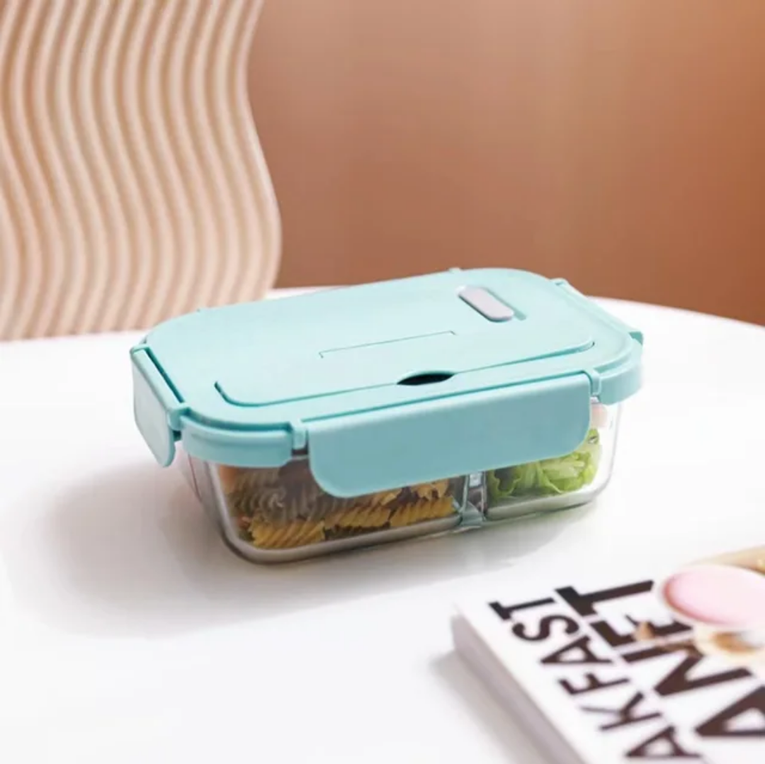 Bol Repas 2 Compartiments en Verre – Boîte Hermétique Anti-Fuite | La Boutique Secrète