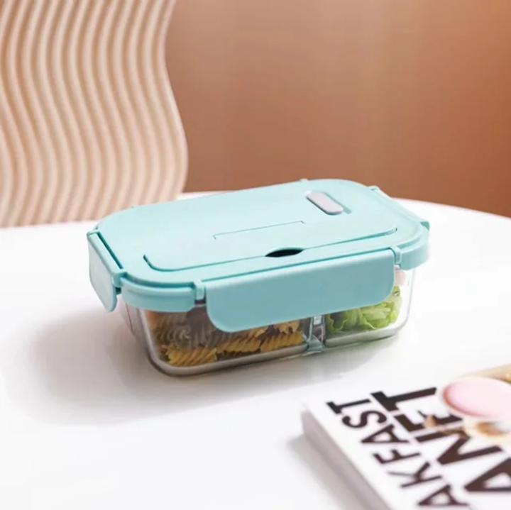 Bol Repas 2 Compartiments en Verre – Boîte Hermétique Anti-Fuite | La Boutique Secrète